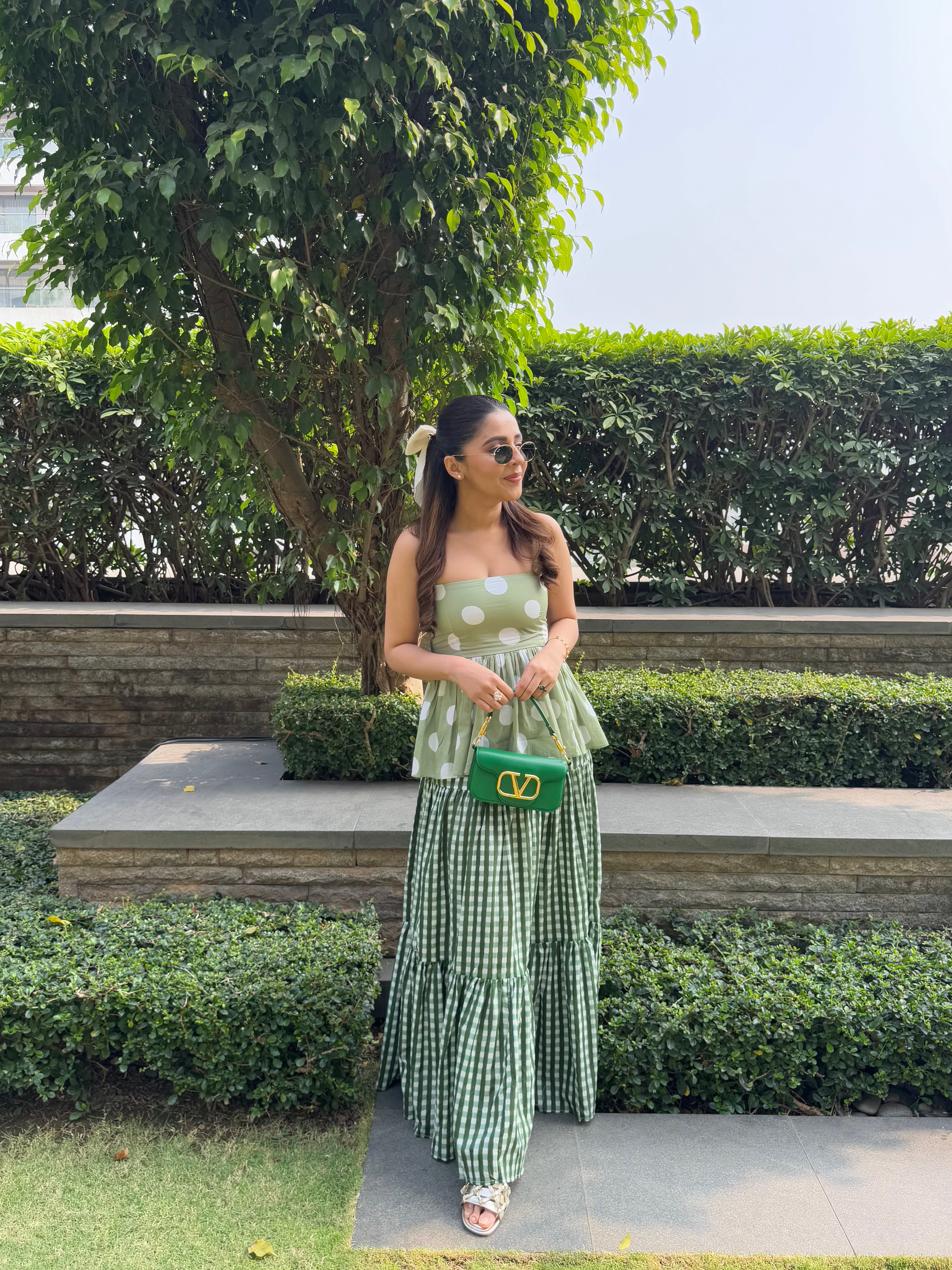 GREEN POLKA DOT CO-ORD